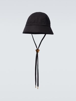 Medvilninis kepurė Versace juoda