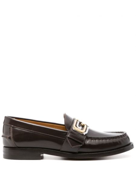 Læder loafers Gucci brun