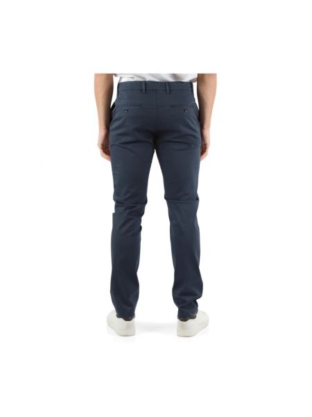 Pantalones slim fit de algodón Tommy Hilfiger azul