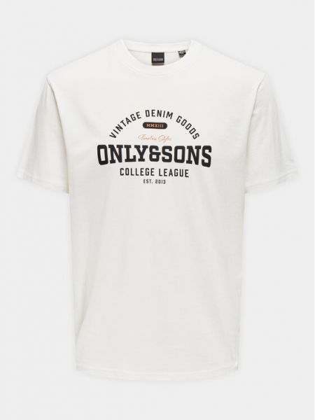 Тениска Only & Sons бяло