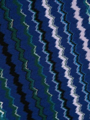 Pletený šál Missoni modrý