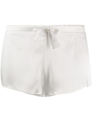 Pantalones cortos con perlas de seda Gilda & Pearl blanco