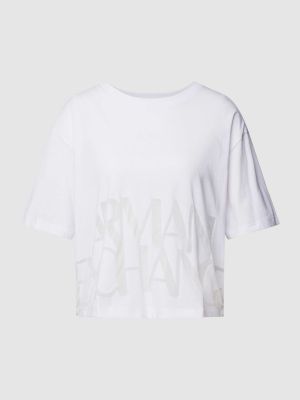 Koszulka z nadrukiem Armani Exchange biała