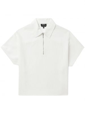 Tričko na zip A.p.c. bílé