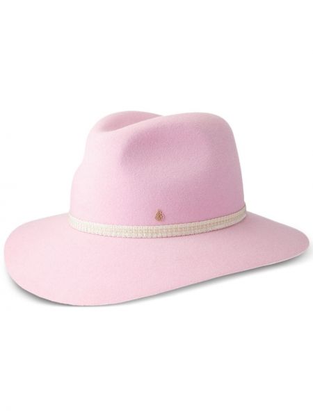 Plstěný vlněný klobouk Maison Michel růžový