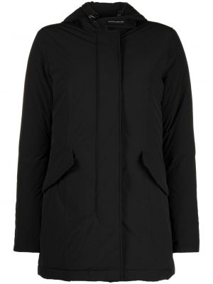 Pernata jakna s kapuljačom Woolrich crna