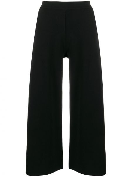 Pantalones culotte de cintura alta Stella Mccartney negro