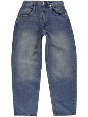 Bavlněné skinny džíny s nízkým pasem na zip Miaou - modrá