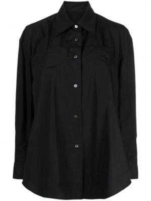Βαμβακερό πουκάμισο Jnby μαύρο