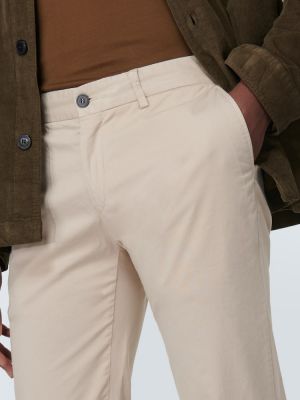 Pantalon chino slim en coton Sunspel beige