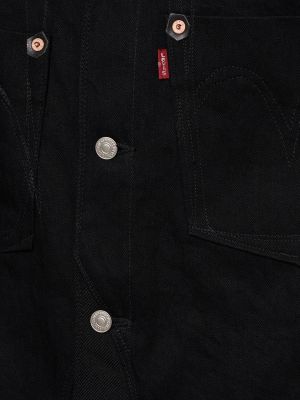Bavlněná vlněná džínová bunda Junya Watanabe černá