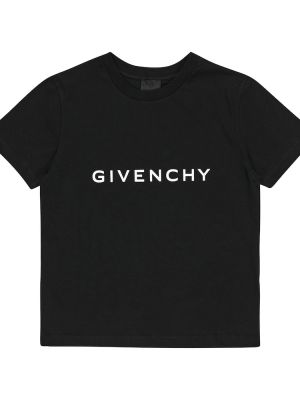 T-shirt i bomull i jersey för pojkar Givenchy Kids svart