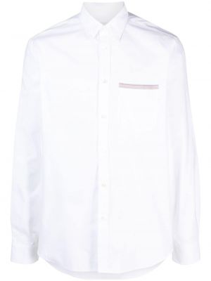 Ριγέ βαμβακερό πουκάμισο Paul Smith λευκό