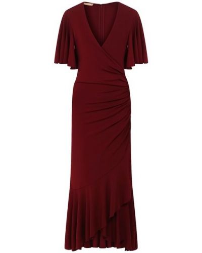Платье из вискозы Michael Kors Collection, бордовое