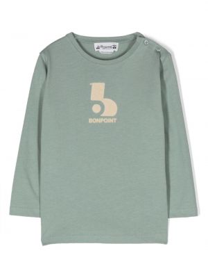 T-shirt con stampa Bonpoint verde