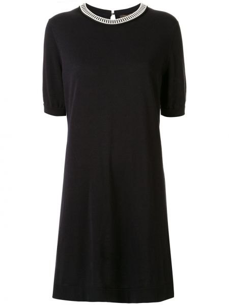 Платье с короткими рукавами Louis Vuitton, черное