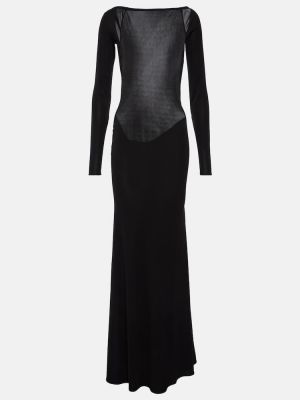 Sukienka długa z dżerseju Alex Perry czarna