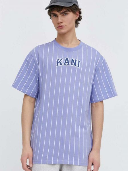 Tricou din bumbac Karl Kani violet