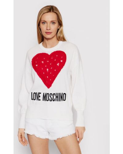 Svetr Love Moschino, bílá