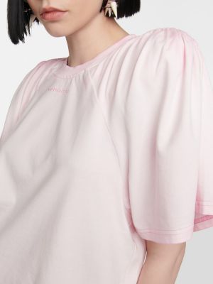 Bavlnený top s výšivkou Y/project ružová