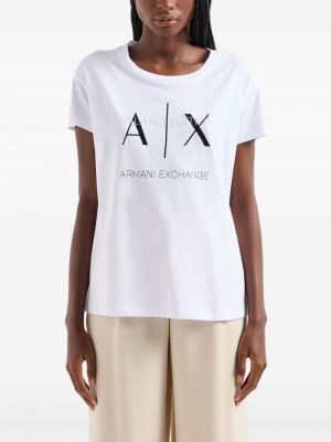 T-shirt aus baumwoll mit print Armani Exchange