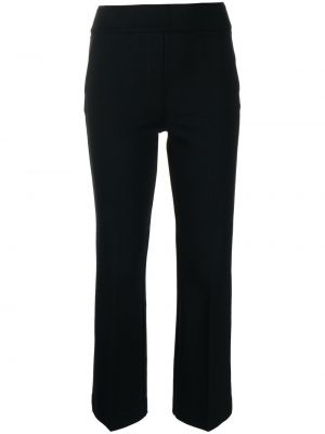 Rovné kalhoty z nylonu s kapsami Spanx - černá