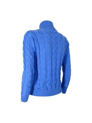 Jersey cuello alto de cachemir Cashmere Company azul