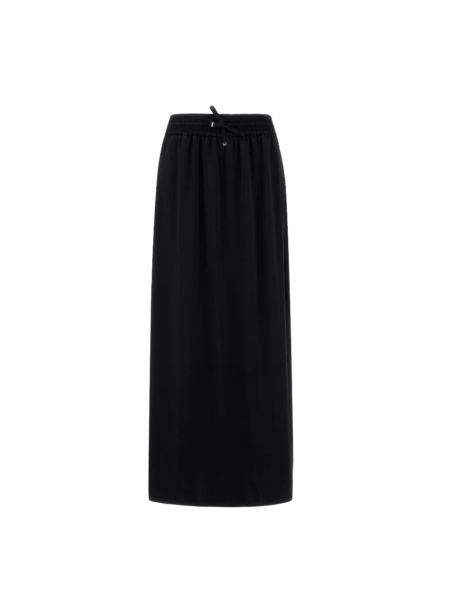 Długa spódnica w jednolitym kolorze Herno czarna