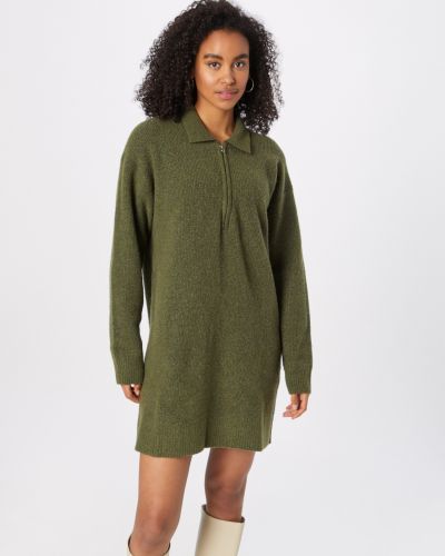 Pletené pletené šaty Weekday zelená