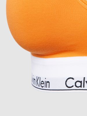 Biustonosz w jednolitym kolorze Calvin Klein Underwear pomarańczowy