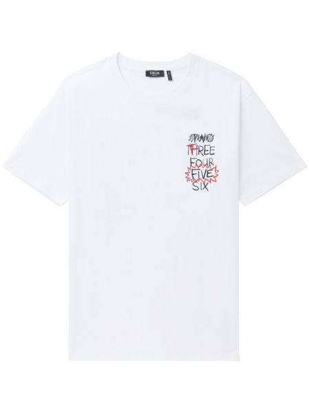 Βαμβακερή μπλούζα με σχέδιο Five Cm λευκό