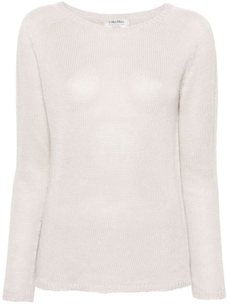 Lininis megztinis 's Max Mara smėlinė