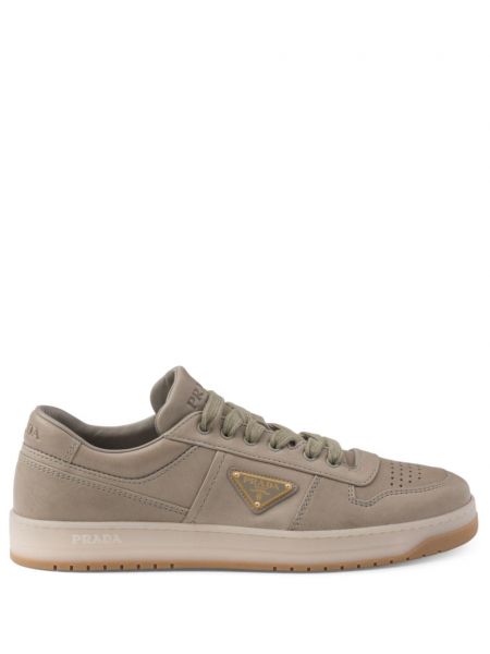 Læder sneakers Prada grå