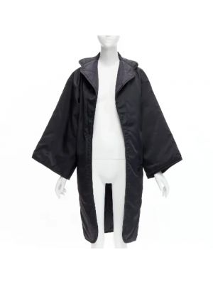 Czarny nylonowy płaszcz Yohji Yamamoto Pre-owned