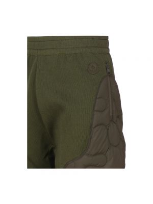 Spodnie sportowe z dżerseju Moncler zielone