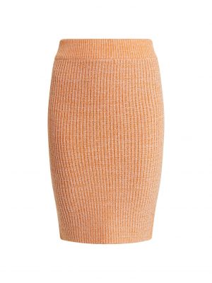 Suknja s melange uzorkom Mymo narančasta