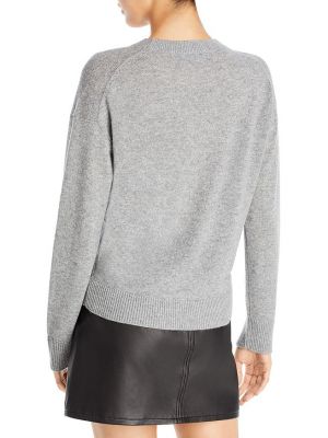 Кашемировый свитер с круглым вырезом Theory серый