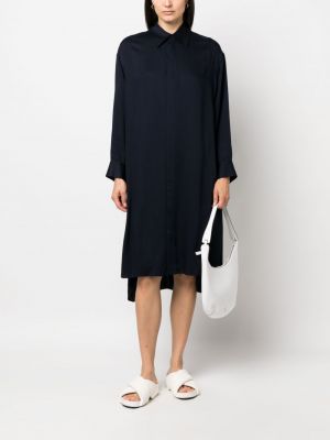 Midi šaty Yohji Yamamoto modré