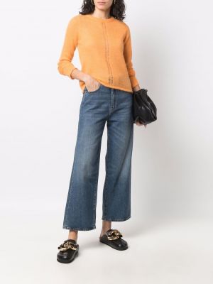 Pull en tricot col rond Rodebjer orange