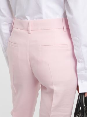 Pantaloni dritti a vita alta Valentino rosa