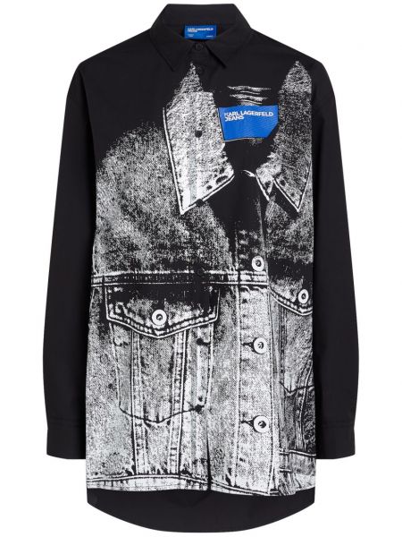 Denim skjorte Karl Lagerfeld Jeans sort