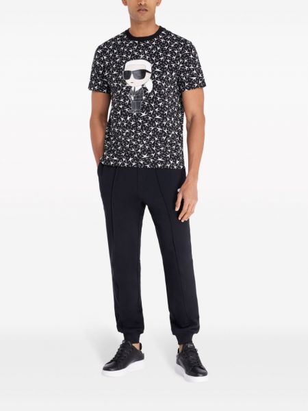 T-shirt en coton à motif étoile Karl Lagerfeld
