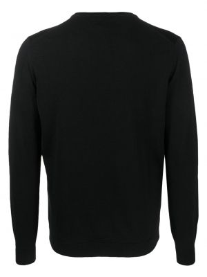 Dzianinowy sweter wełniany z wełny merino Nuur czarny