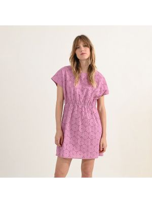 Mini vestido con bordado Molly Bracken rosa