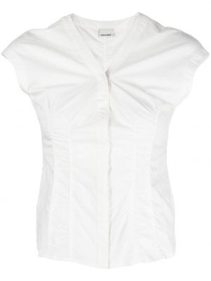 Βαμβακερό πουκάμισο Low Classic λευκό