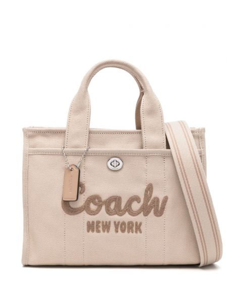 Τσάντα shopper Coach μπεζ