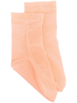 Průsvitné ponožky Simone Wild oranžové