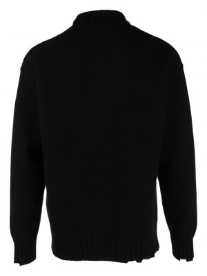 Sweter z przetarciami Isabel Benenato czarny