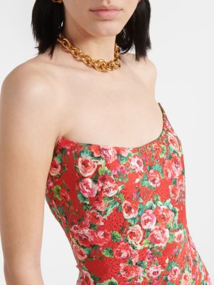 Svilena maksi haljina s cvjetnim printom Markarian