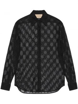 Košile se síťovinou Gucci černá